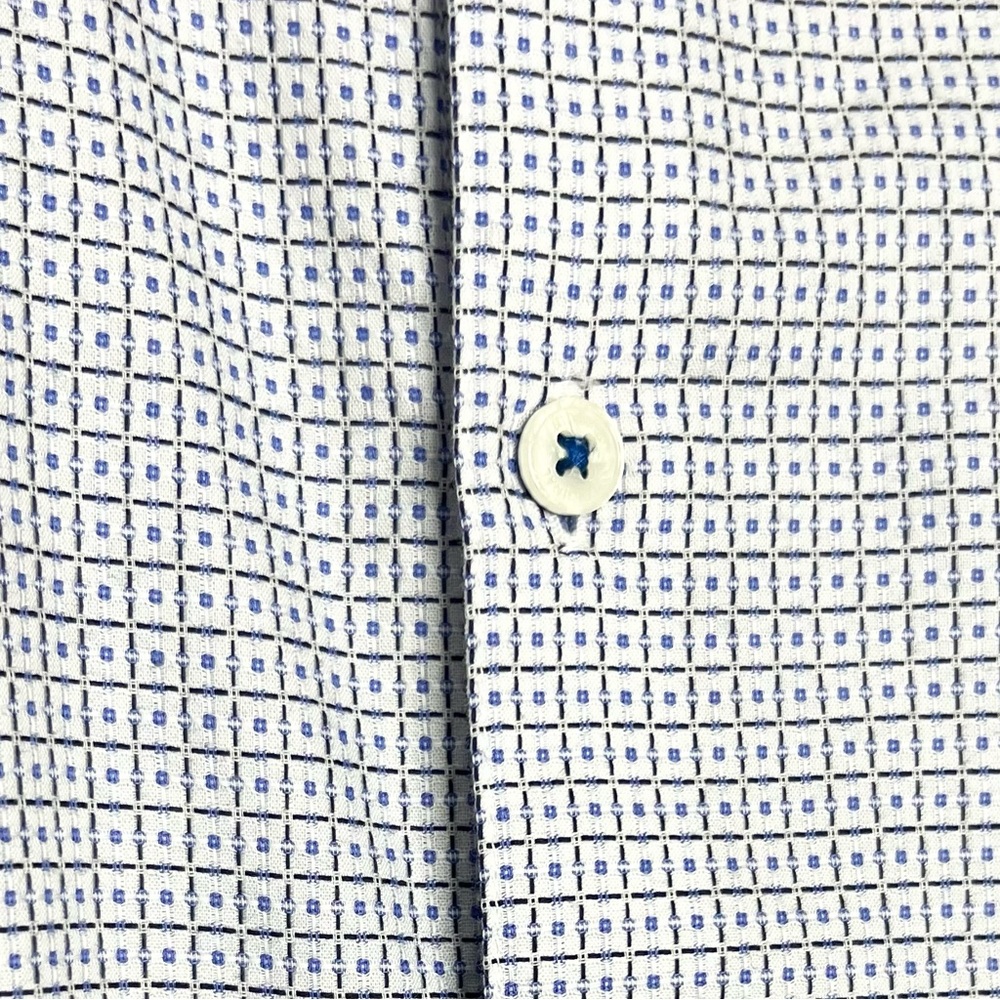 Original Penguin Light Blue Pattern Button Down S… - image 8